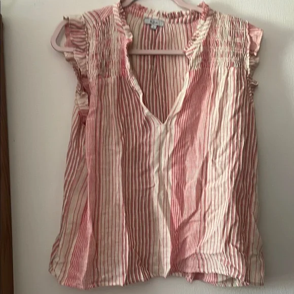 Striped Pink and White Women's Top - Picture 1 of 2